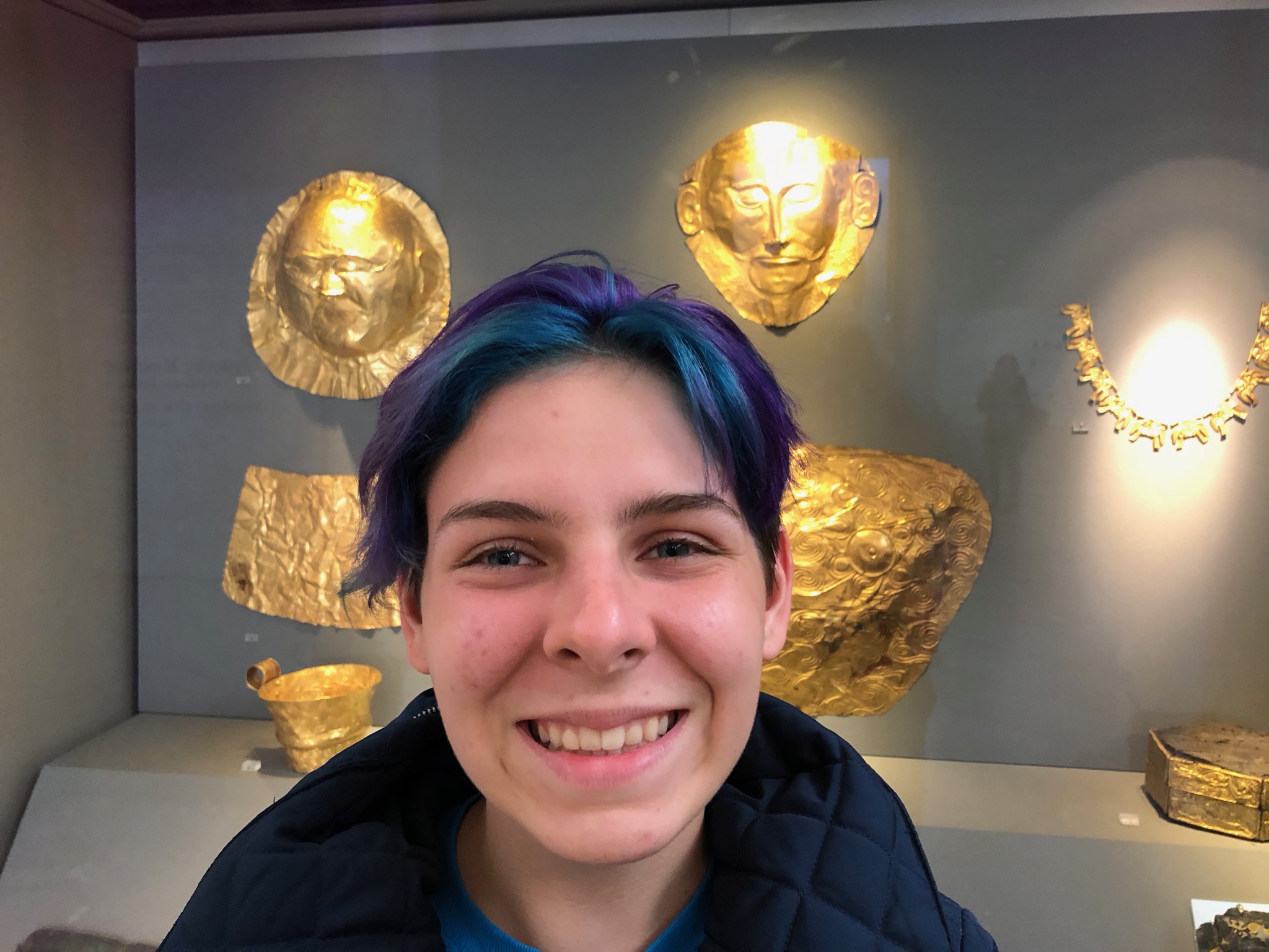 So much gold. All of it pulled out of the first grave site at Mycenae, which we saw two days ago.