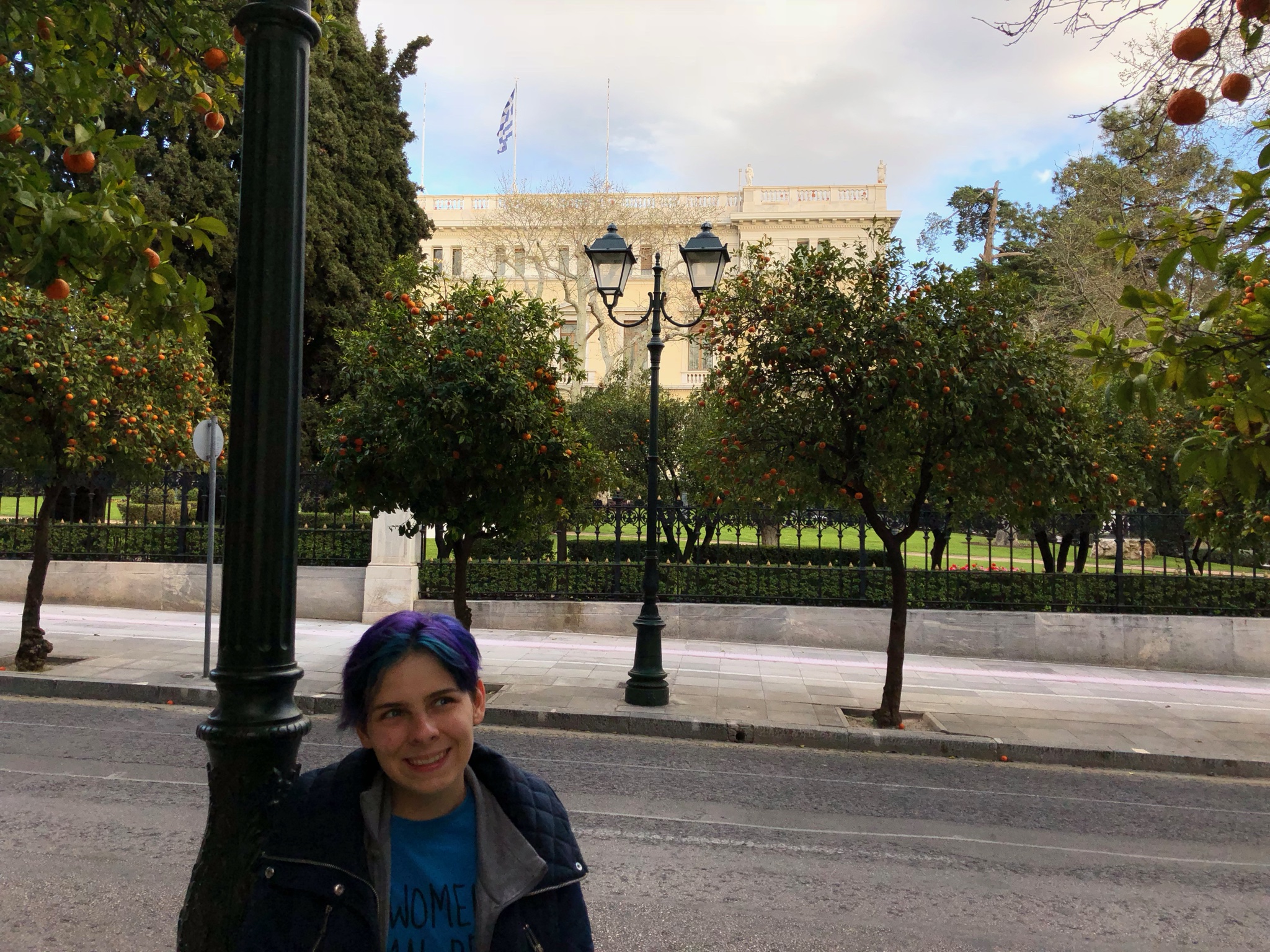 We caught a peek of the presidential palace on our way home from the museum.