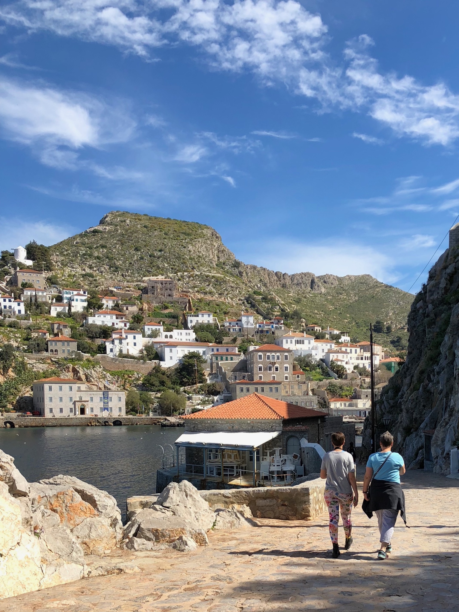 Walking back to the little town so Isabel can catch the ferry back to Athens for class tomorrow.