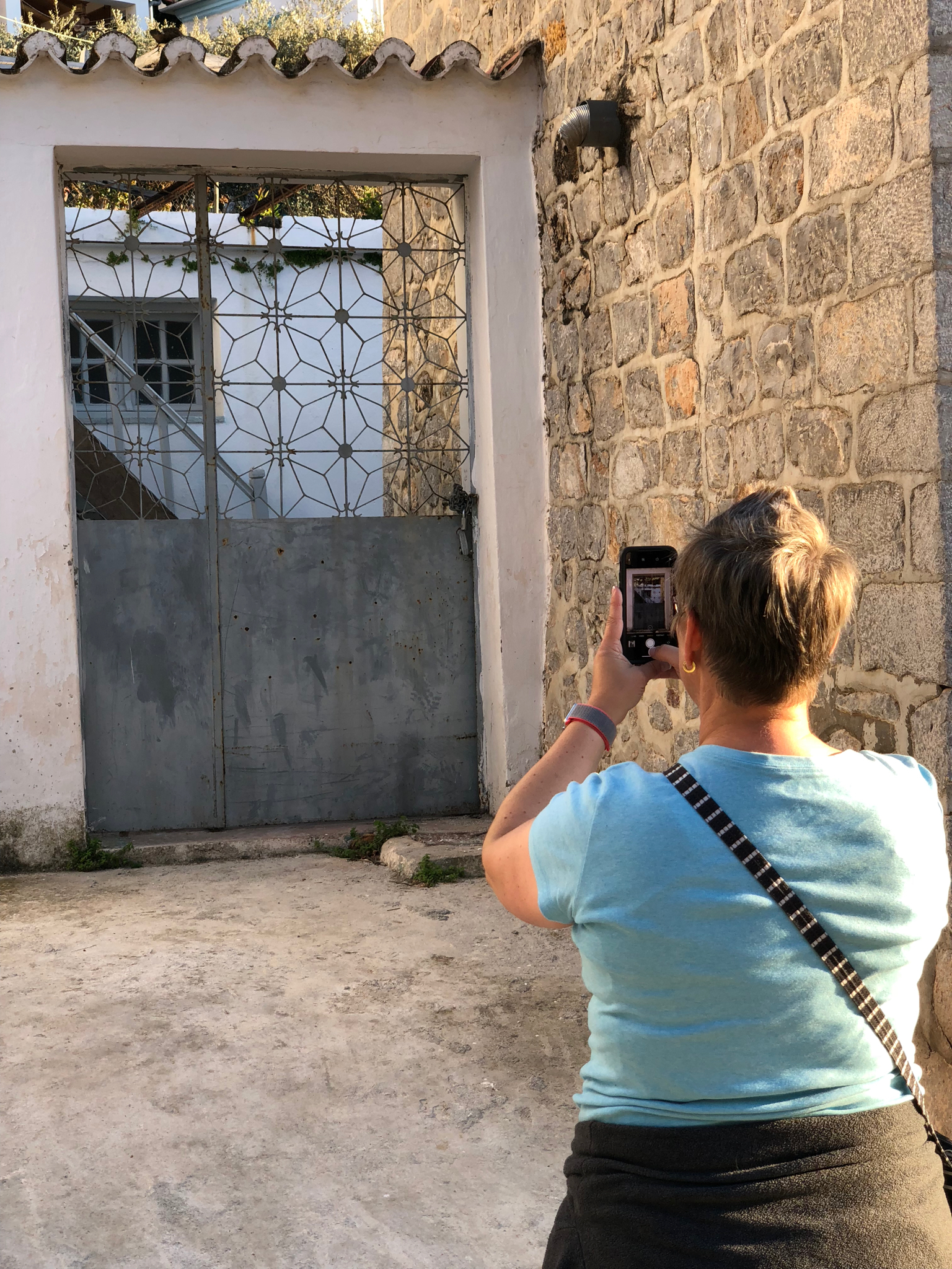 After Isabel left we walked into a village about half a mile up the road. Mamie, being Mamie, took pictures of doors.