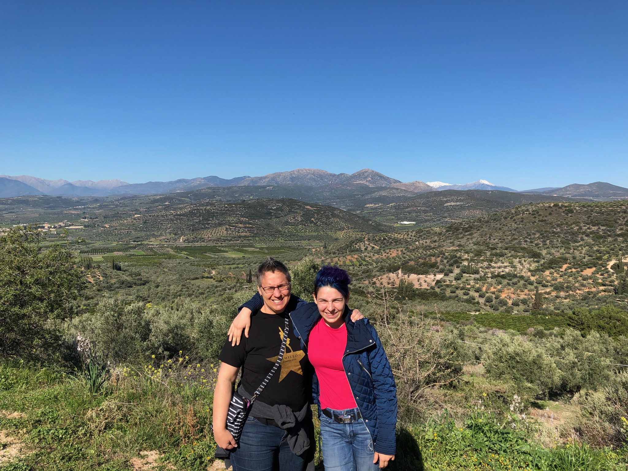 The view from the base of the bronze-age citadel of Mycenae.