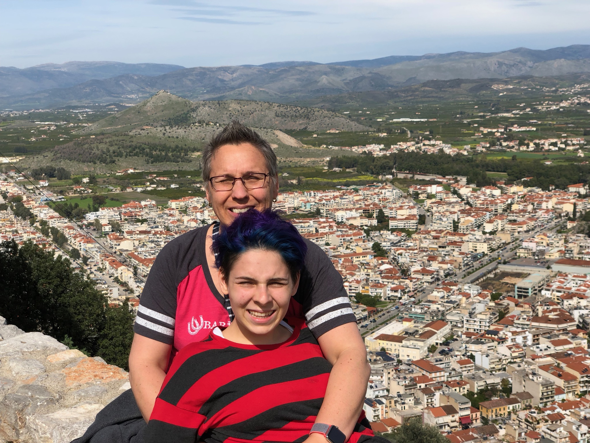 View of the Argolic Gulf from the old Venetian fortifications at the top of the hill. It was crazy beautiful up there.