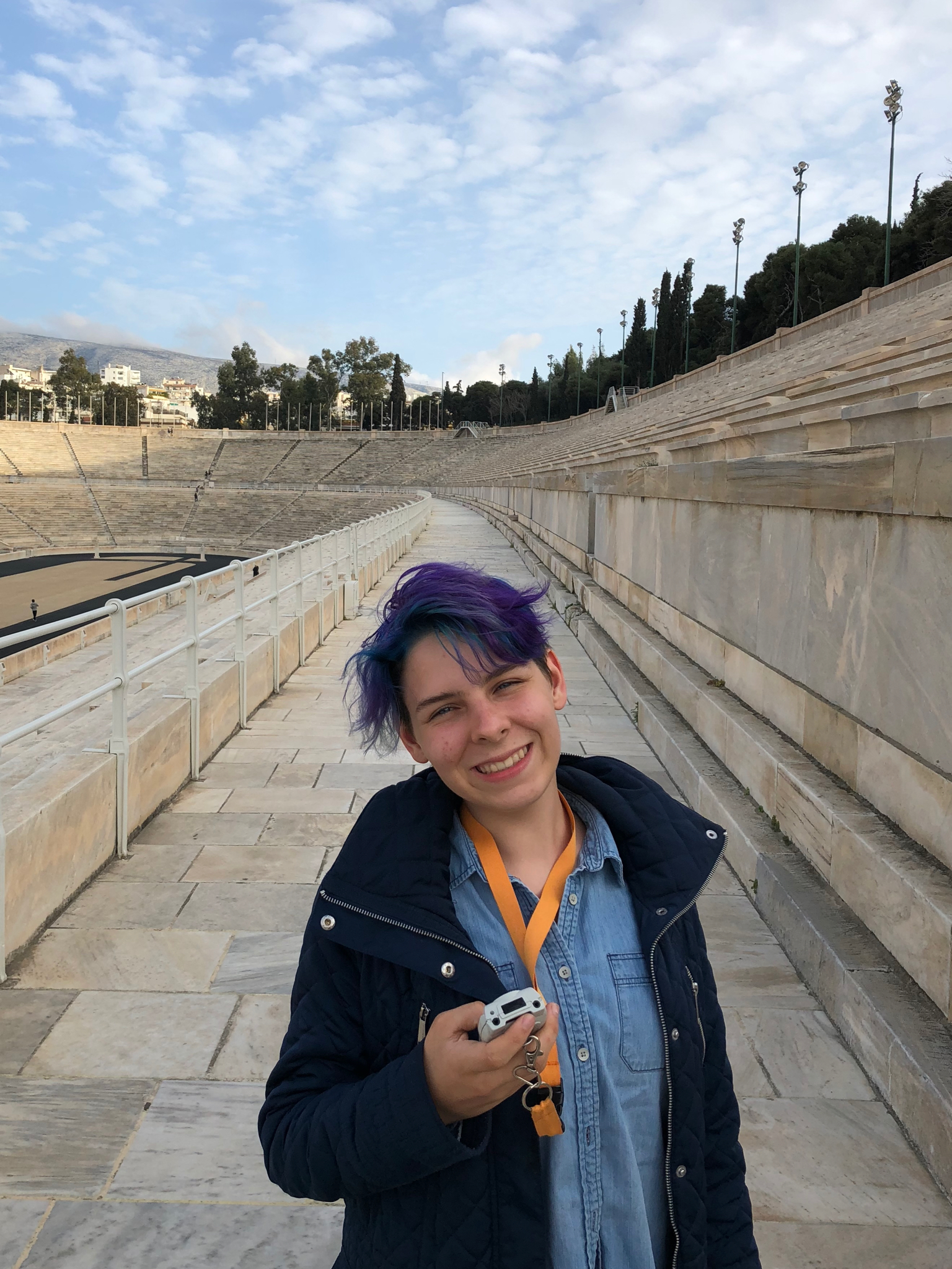 Then back to Athens to meet up with Isabel. While we waited for her we visited the Pan-Athenaic Stadium. This stadium is a rebuilt replica of the one that stood on this location 1,800 years ago. It was the site of the first modern Olympic Games. The whole stadium is marble. Super impressive in person and a wonderful chance to see what something like this looked like in its prime.