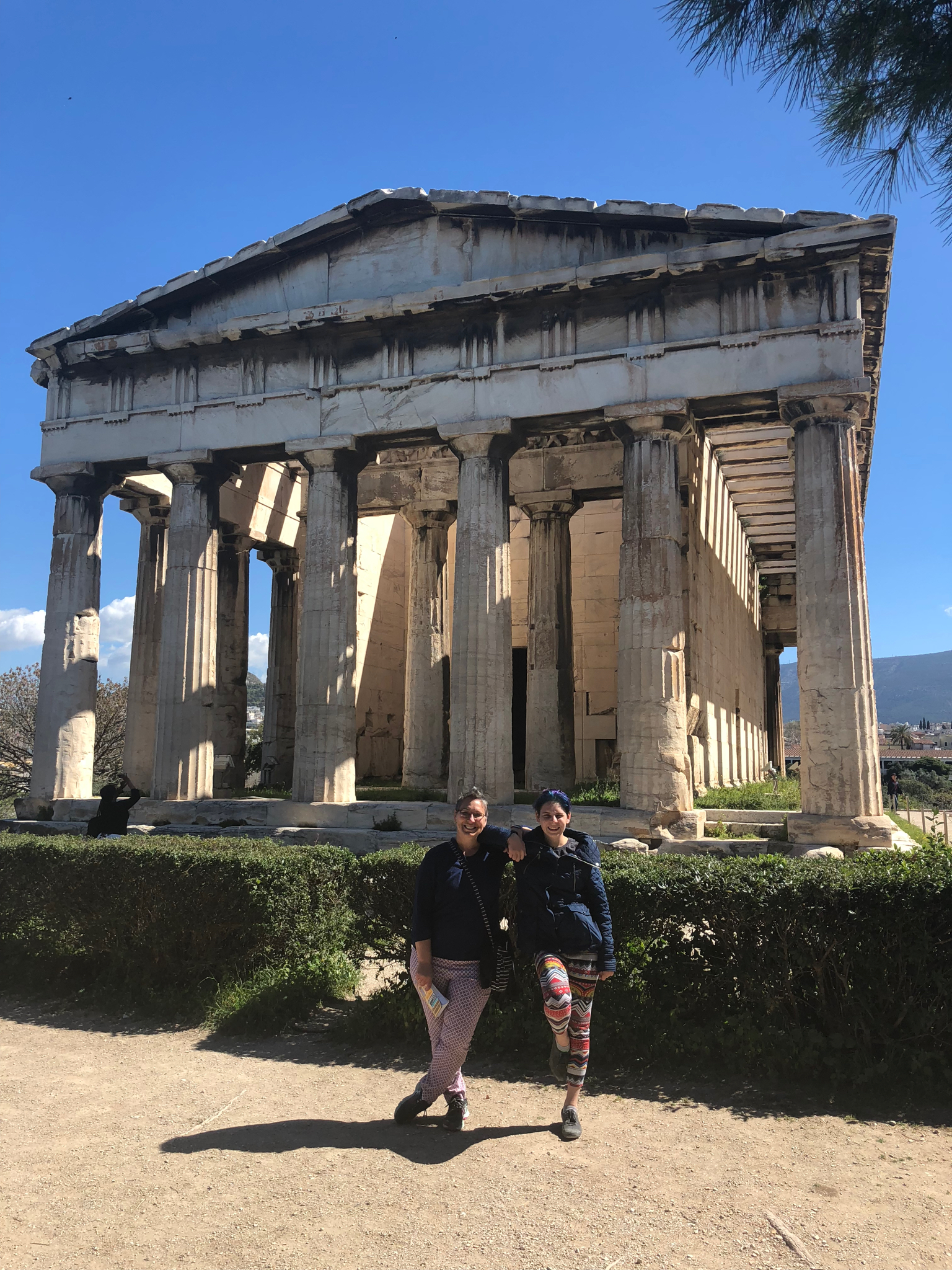 The Temple of Hephaestus, honoring Hephaestus and Athena both. I choose to believe this is the temple my coworkers and I would honor if we went for such things.