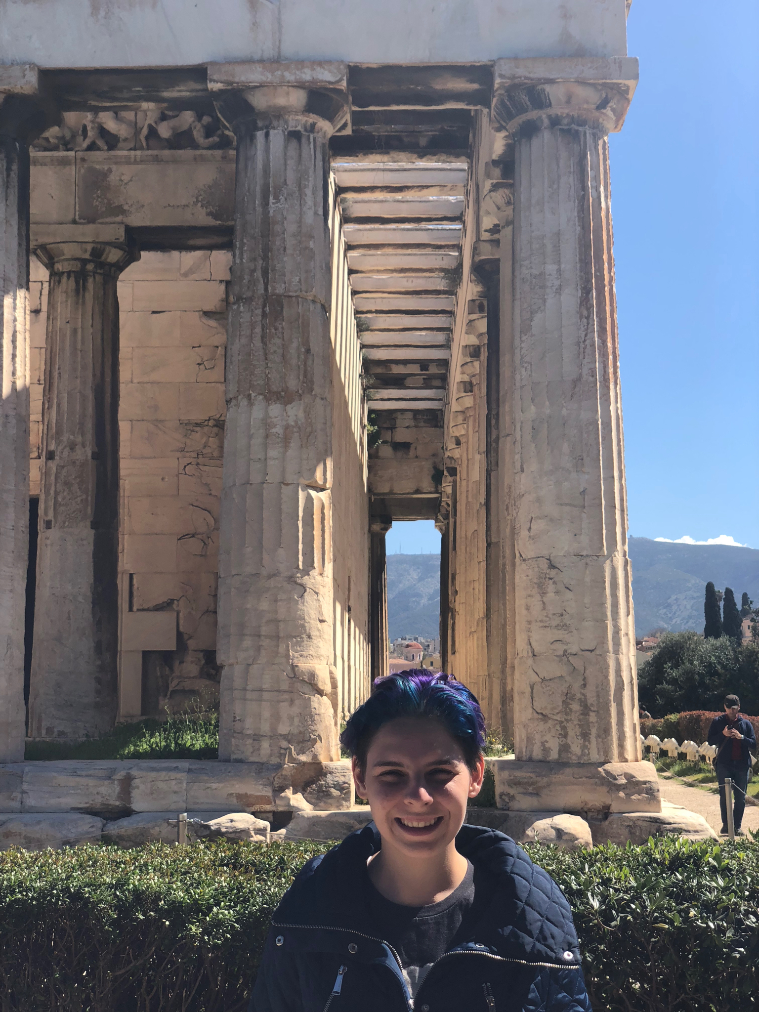 This is a classic Doric temple much like the Parthenon (although much smaller and less grand). Since it was in almost continuous use it is well preserved. Very exciting to see it up close.