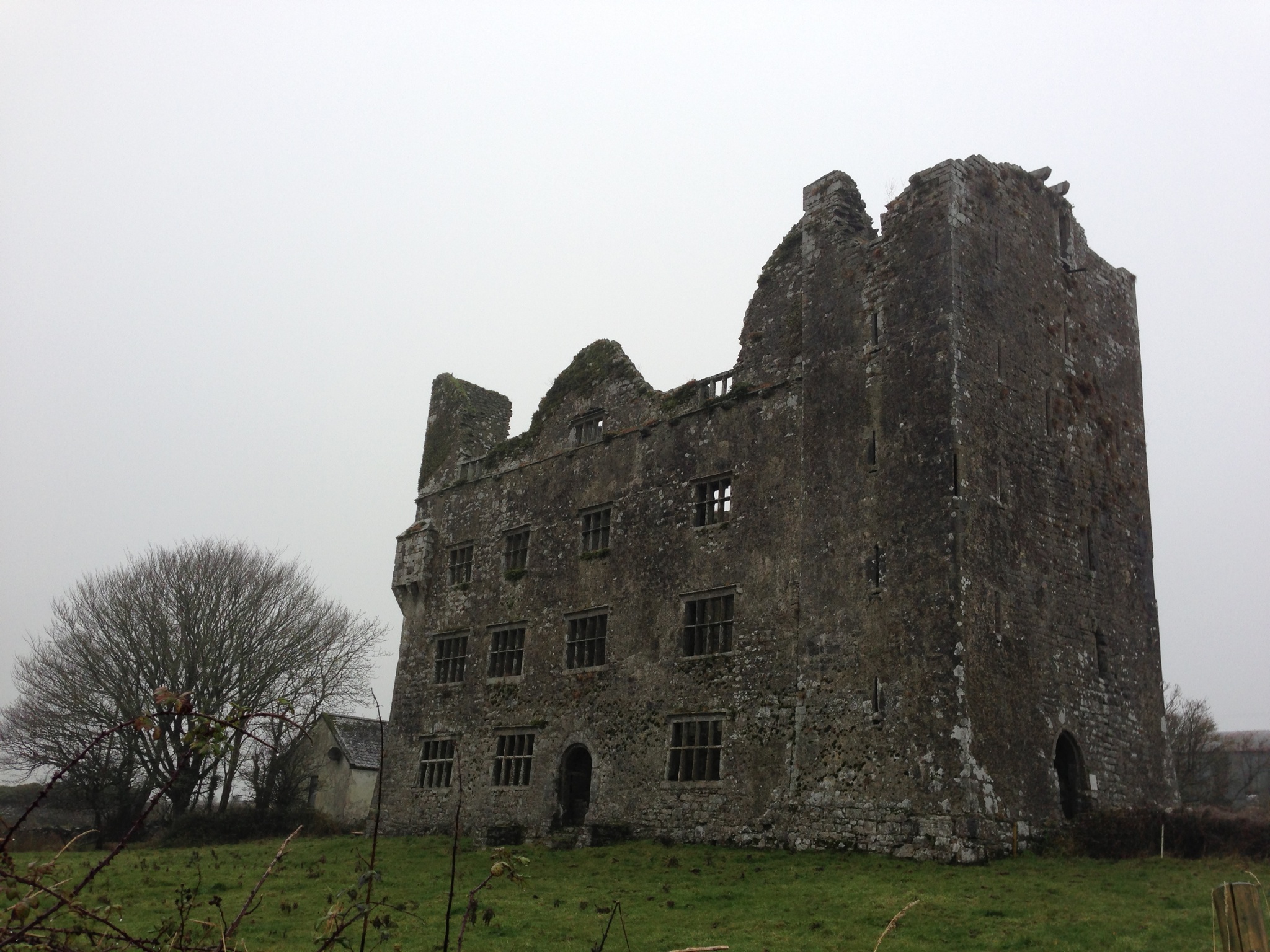 I got zapped by an electric fence while standing in a puddle looking at this crumbling old place.