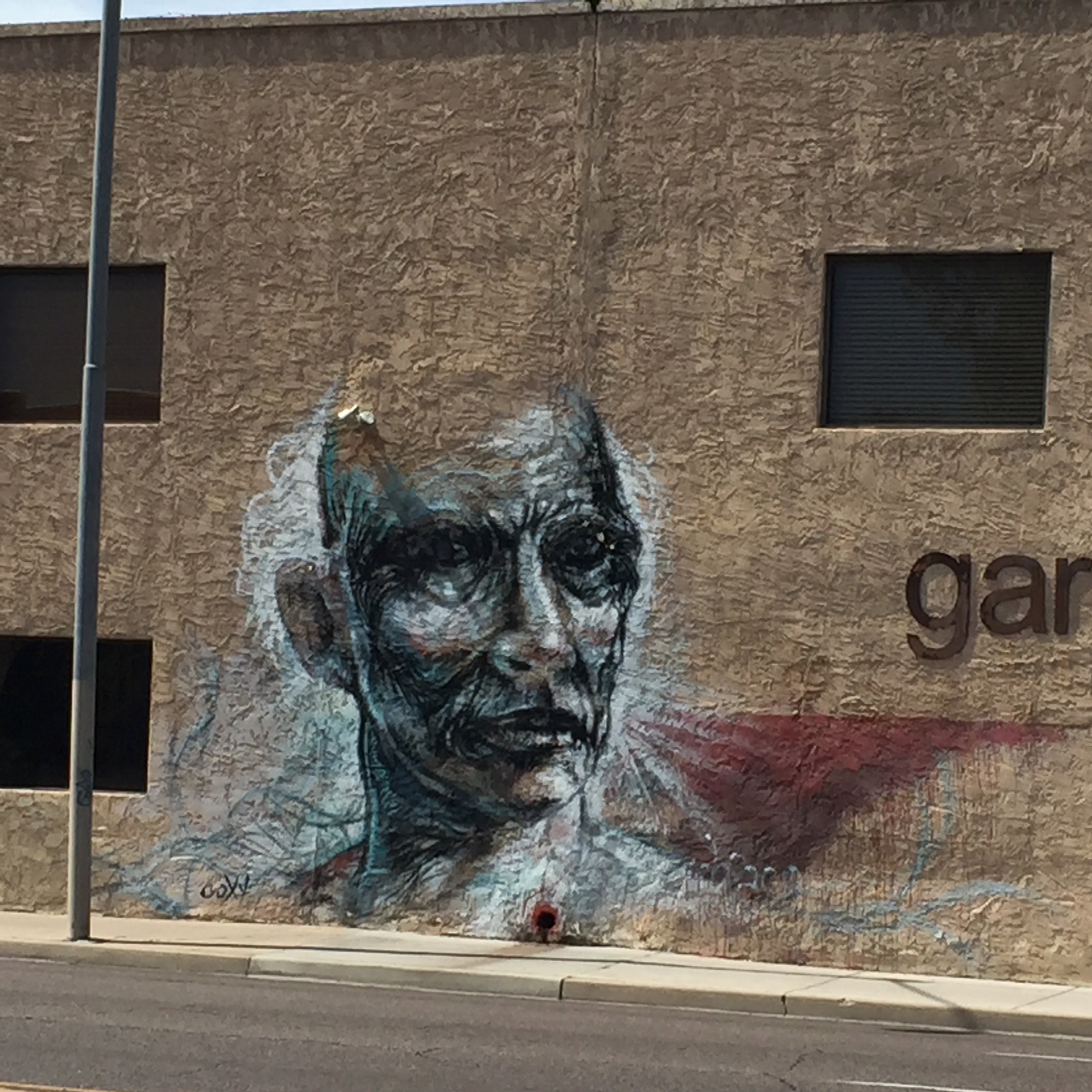 The portrait on the Garfield Gallery wall on McDowell and 5th Avenue or thereabouts.