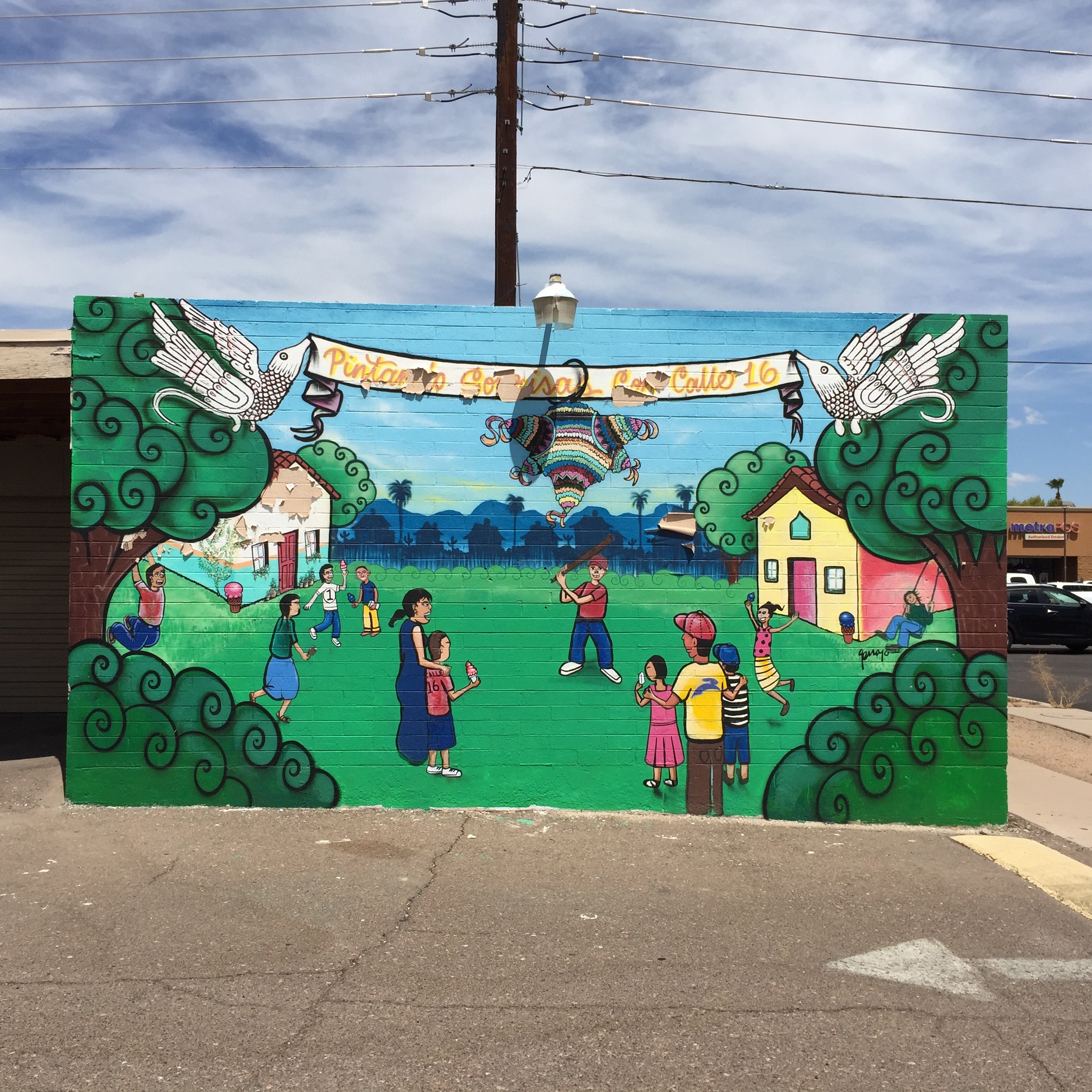 And a perfect little mural on the back side of a building next to Barrio Cafe.