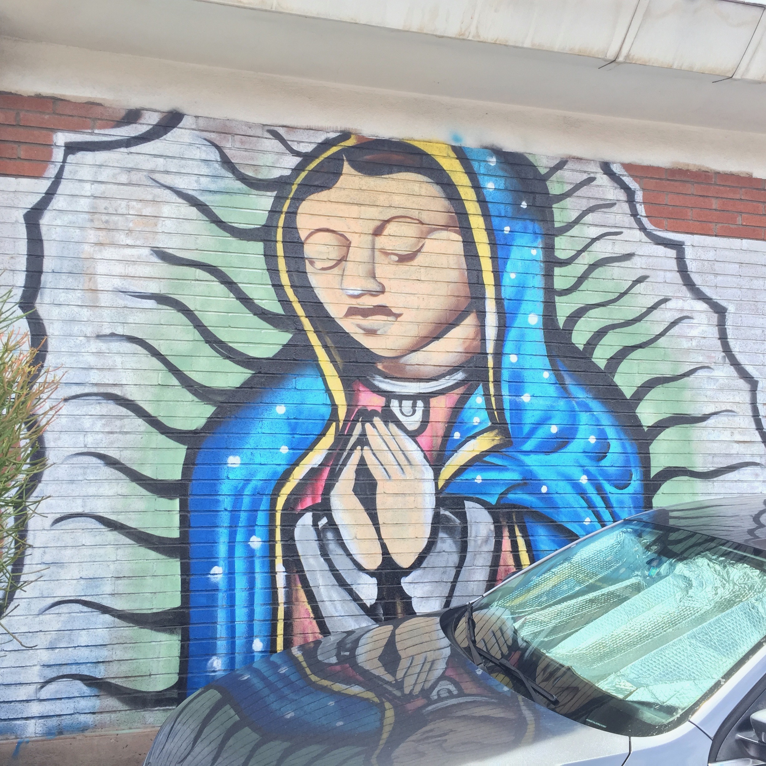 Santa Maria on the street side of Barrio Cafe.