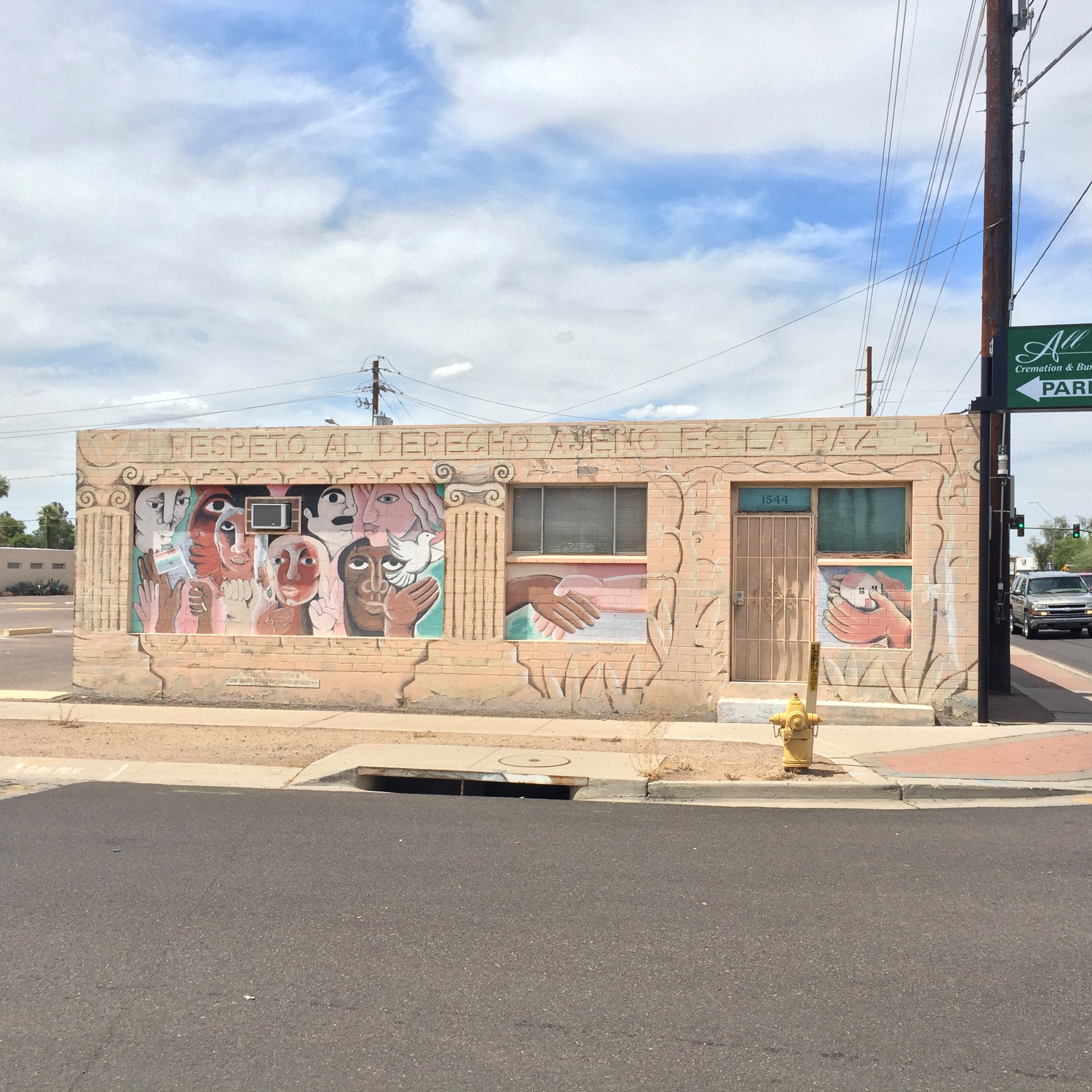 The south wall of the building north of Barrio Cafe, and one of our old originals. I&rsquo;m not sure how long this has been there, but it may predate my move to Phoenix.