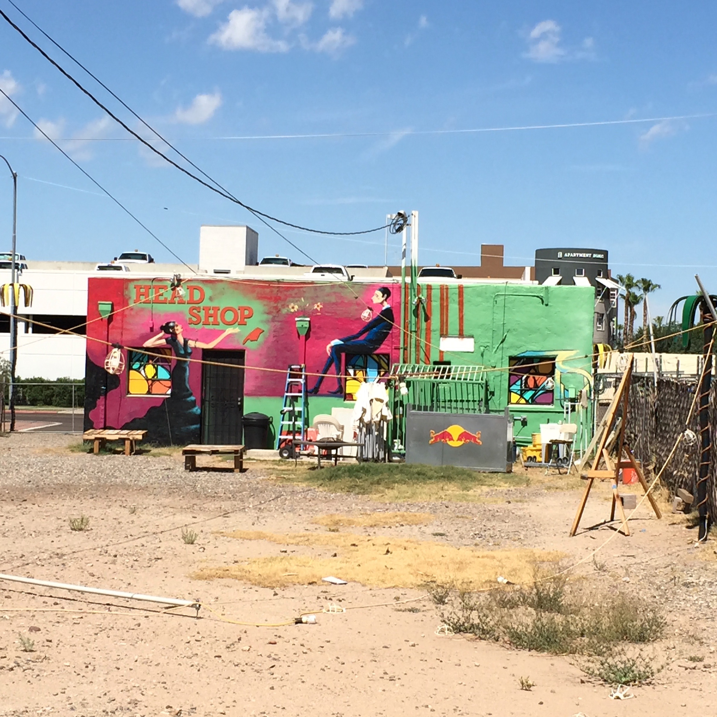 The Head Shop near ASU downtown has murals on three sides. Here&rsquo;s the south.