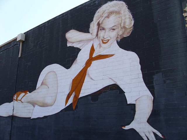 Marilyn Monroe. Formerly on Indian School around 20th Street. Painted over.