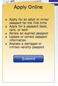 A screenshot of a portion of a web page. It says "Apply Online" with a large button labeled "Submit".