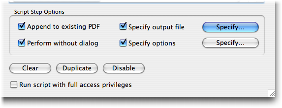 Screenshot of a portion of the Save Records as PDF window. There is an "Append to existing PDF" checkbox.