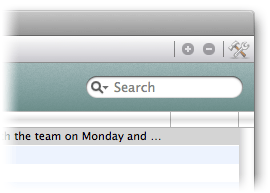 Screenshot of the top-right corner of the Bento window showing a standard Mac OS X style "Search" field.